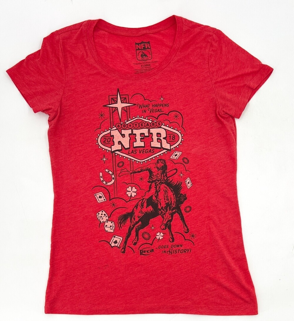 NFR Las Vegas Shirt Womens Extra Large T-Shirt Rodeo Horse Graphic National 2018